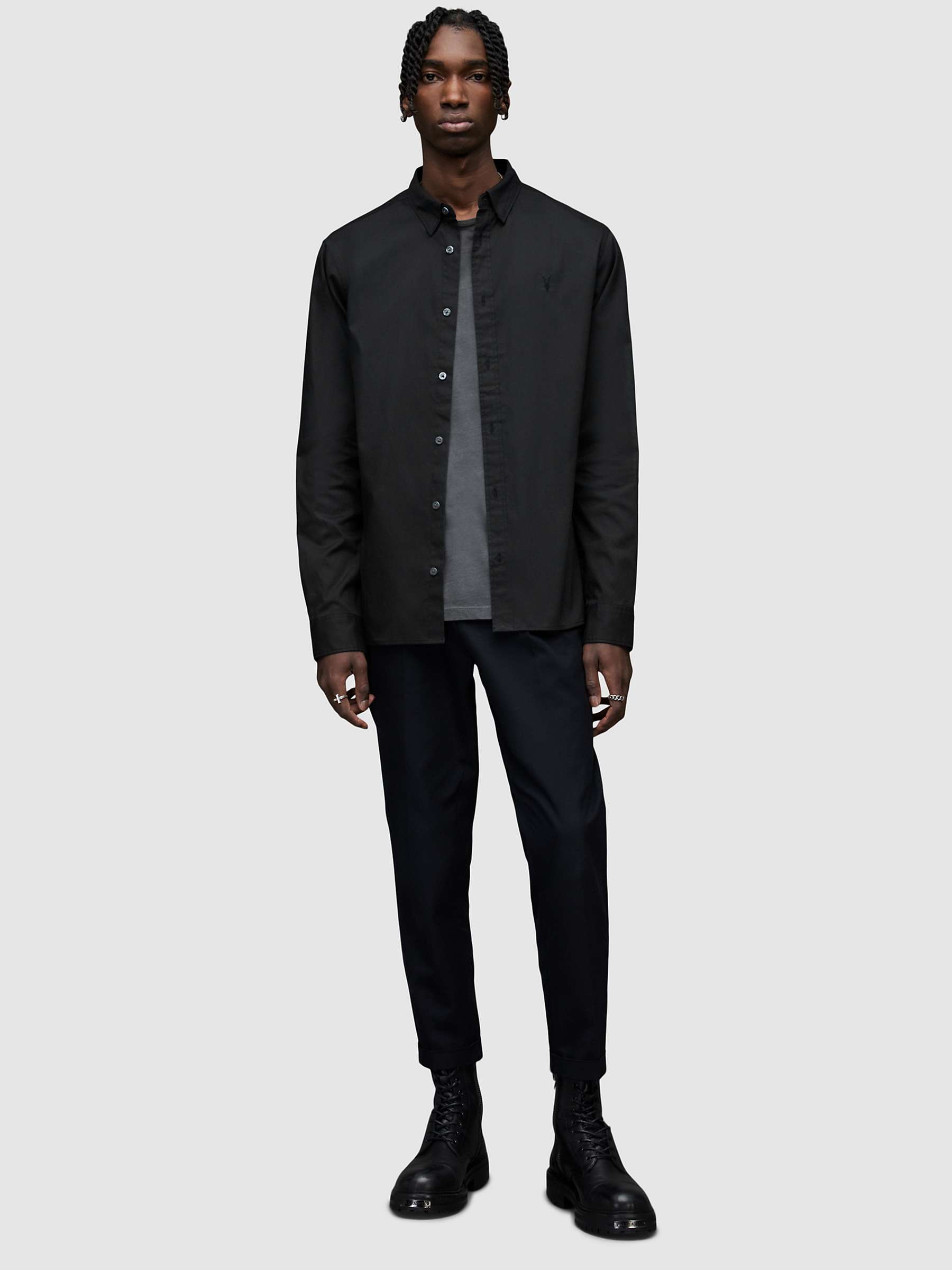 Buy AllSaints Hawthorne Cotton Shirt Online at johnlewis.com