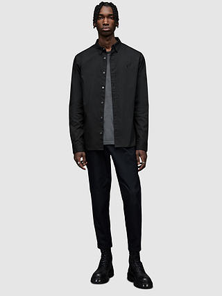 AllSaints Hawthorne Cotton Shirt, Black