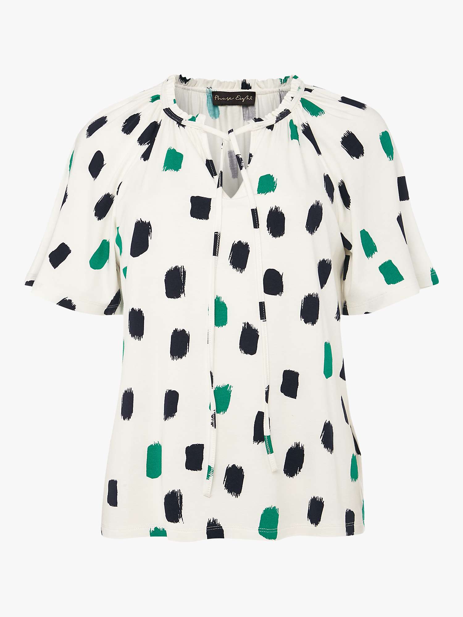 Buy Phase Eight Dia Spot Print Blouse, Ivory/Multi Online at johnlewis.com