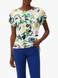 Phase Eight Avery Floral Top, White/Multi