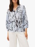 Phase Eight Kalila Abstract Tulip Print Blouse, Blue/Black