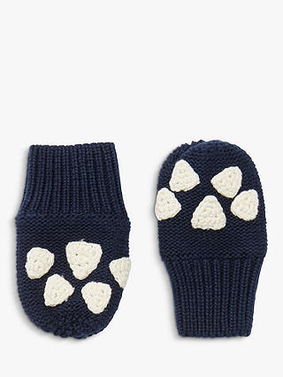 Joules Baby Paw Mittens, Navy