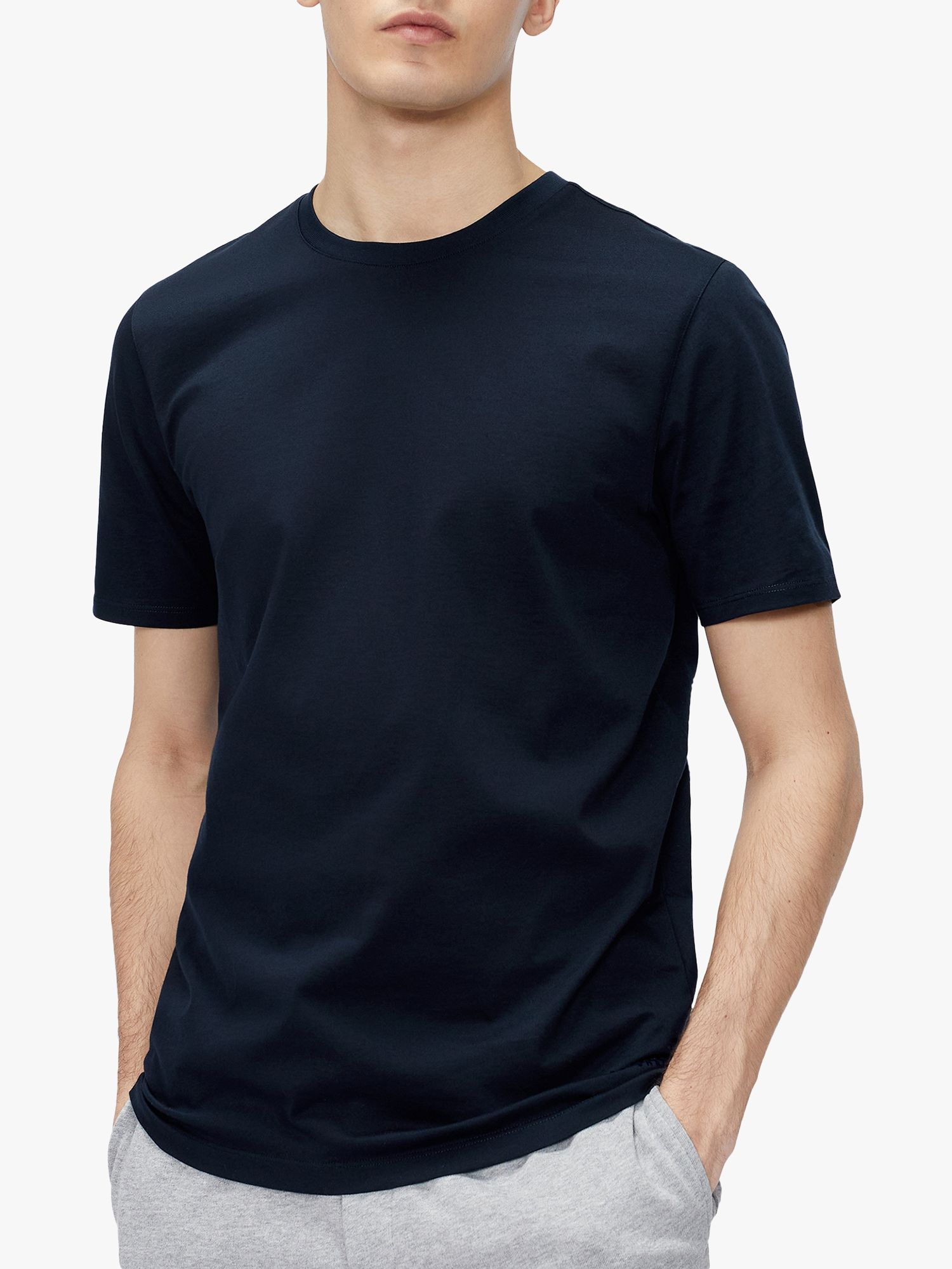 Ted Baker Only Crew Neck T-Shirt, Navy at John Lewis & Partners