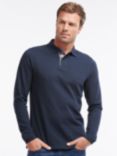 Barbour Essential Long Sleeve Sports Polo Shirt, Navy