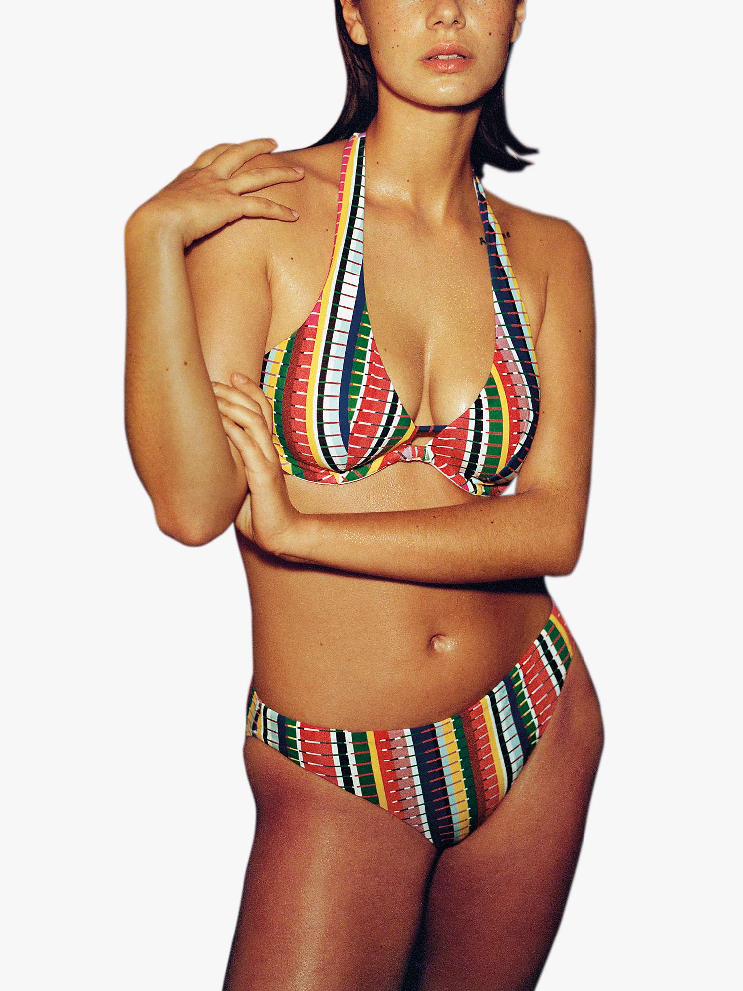 Buy Passionata Adila Plunge Underwired Bikini Top, Multi Online at johnlewis.com