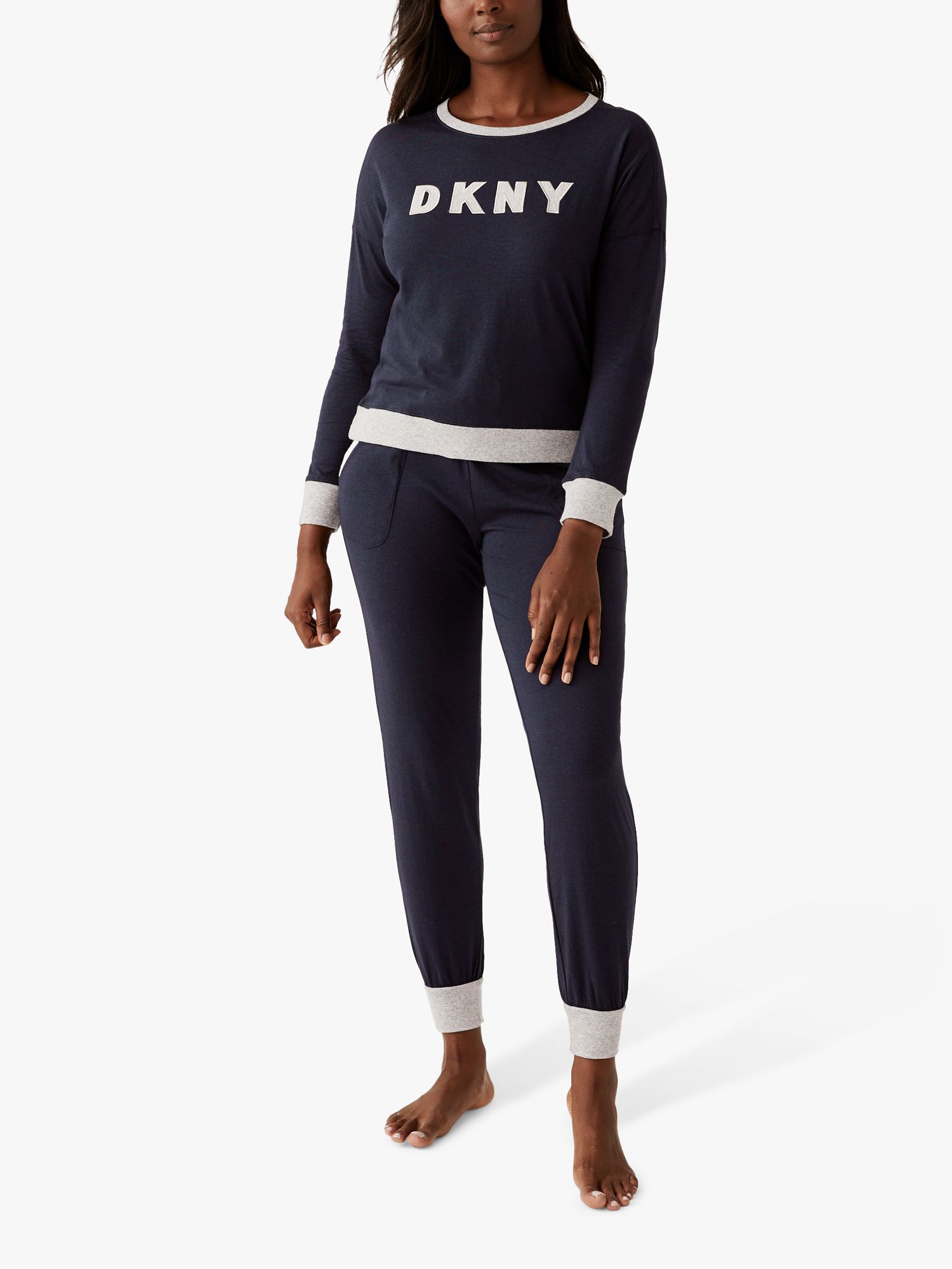 MSRP $60 DKNY Printed Side-Striped Leggings Pink Size Large