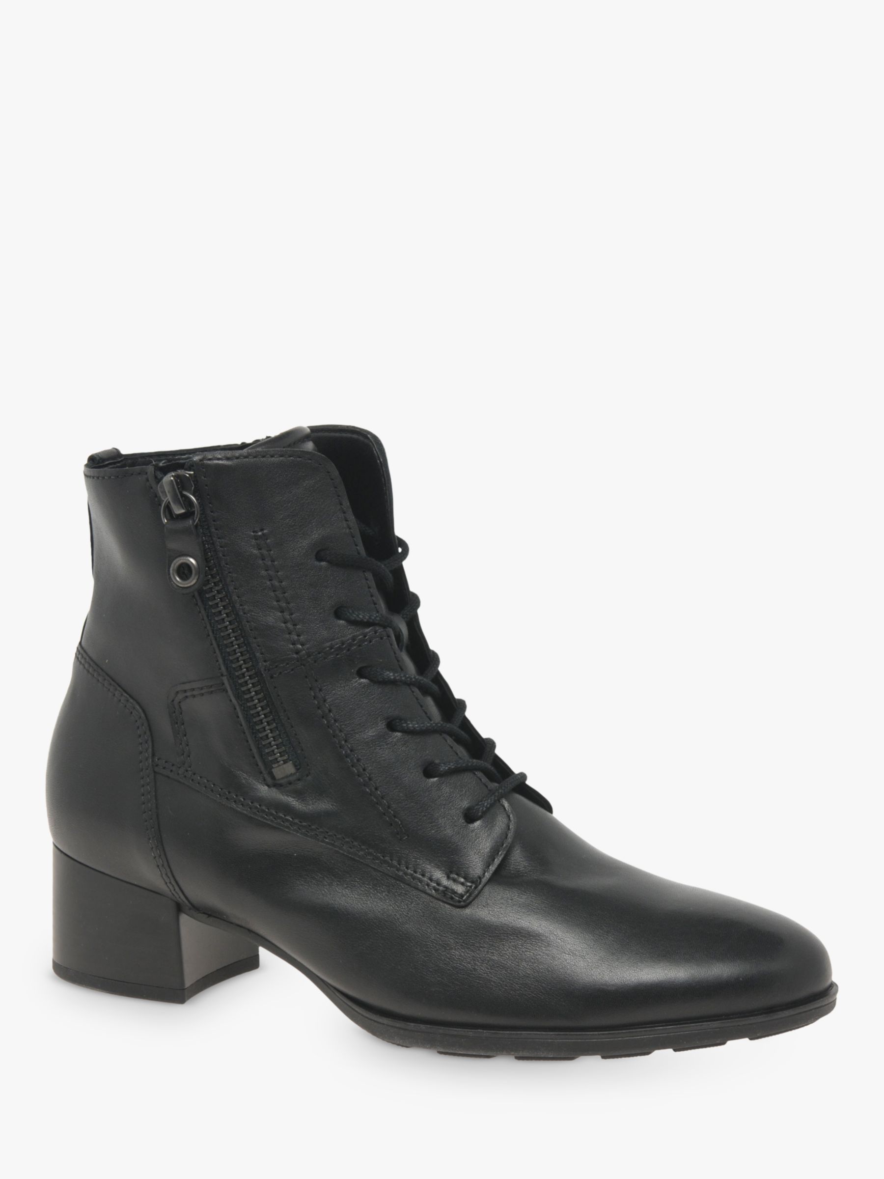Gabor Dita Leather Ankle Boots, Black