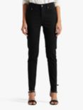 Lauren Ralph Lauren High Rise Skinny Ankle Jeans, Black Wash, Black Wash