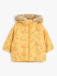 John Lewis & Partners Baby Bear Shower-Resistant Coat, Yellow
