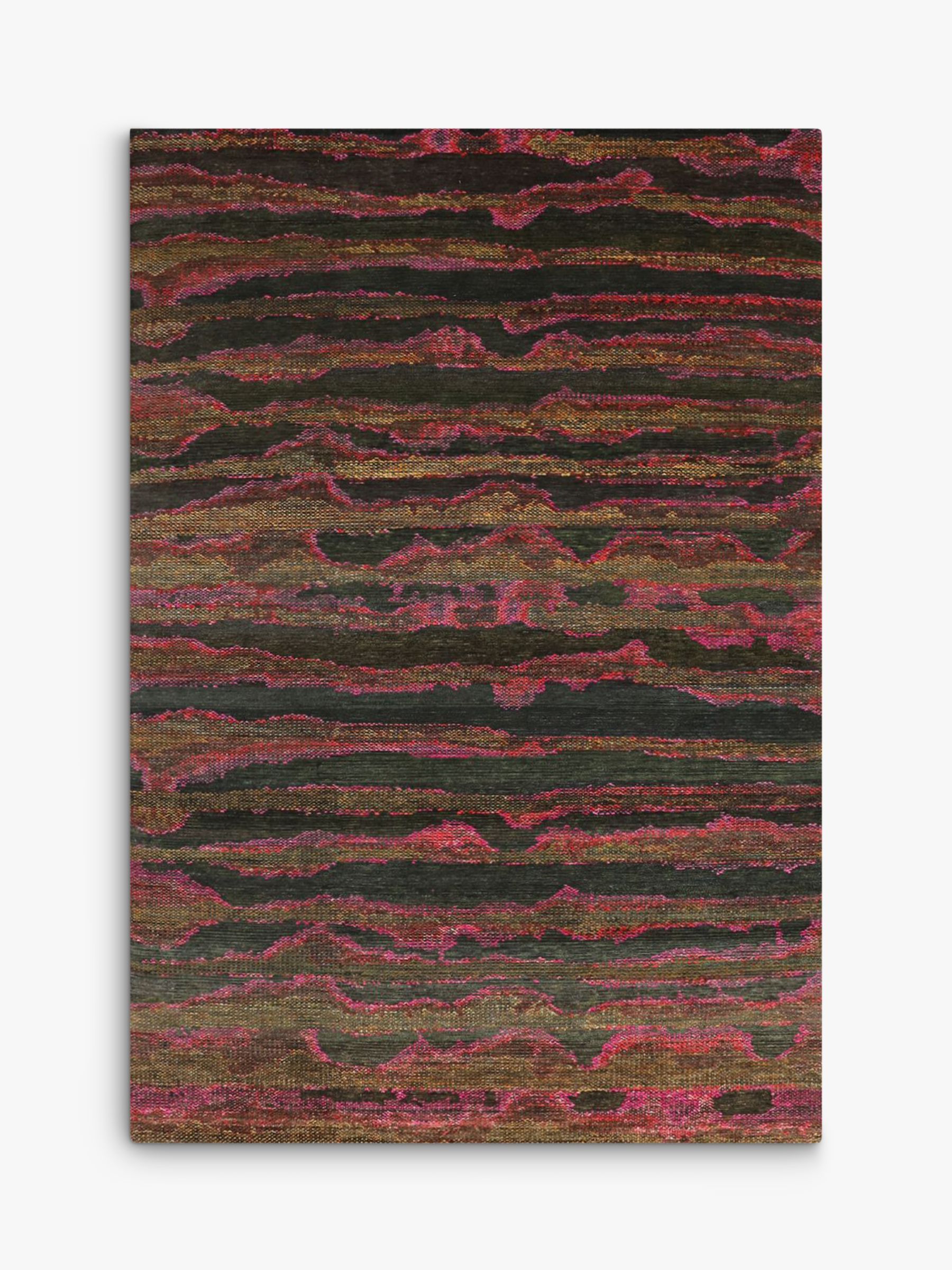 Gooch Luxury Ombre Stripe Wool Silk Rug, How Do You Tell If A Rug Is Silk Or Wool