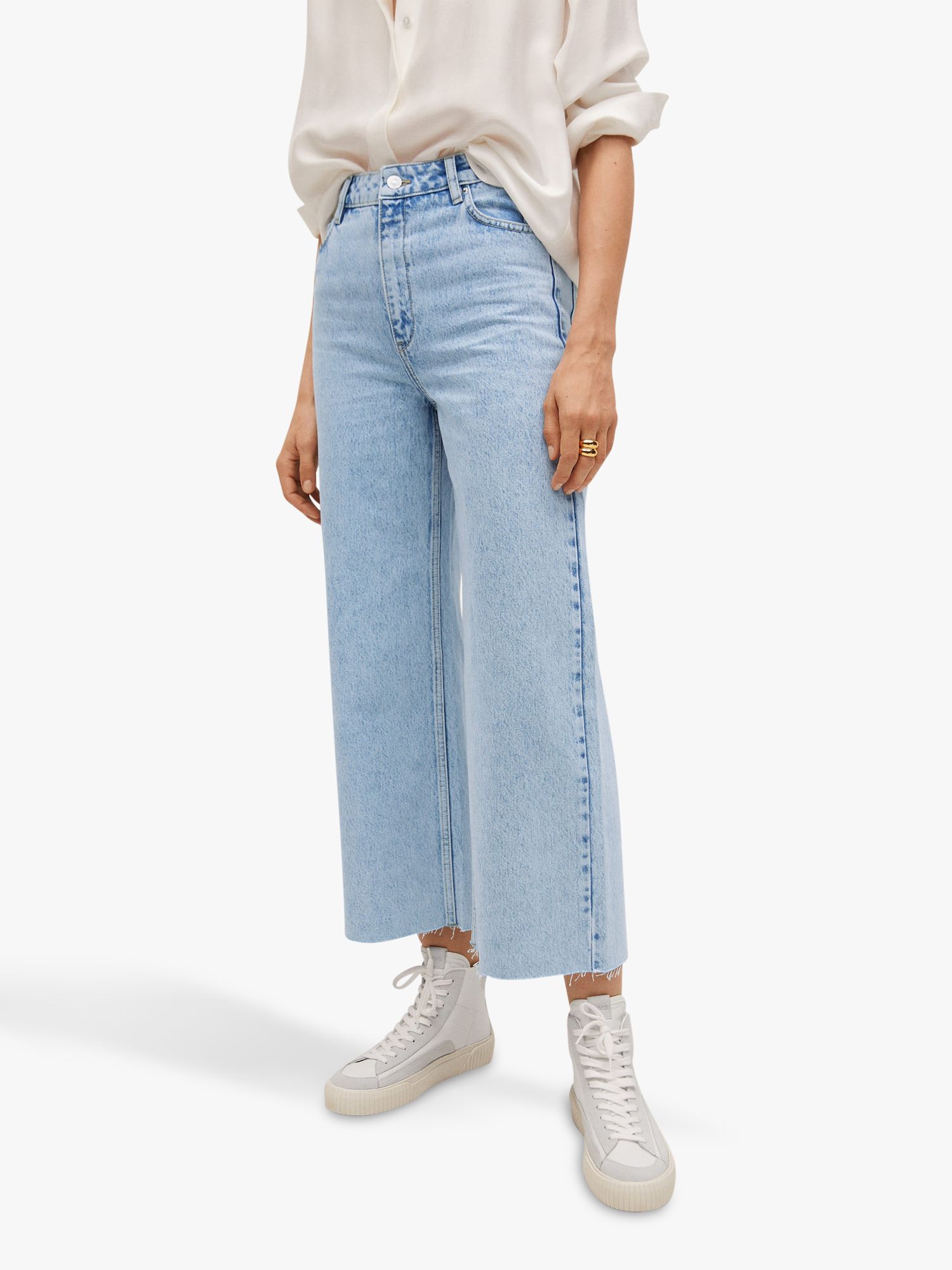 High Waist Culotte Jeans