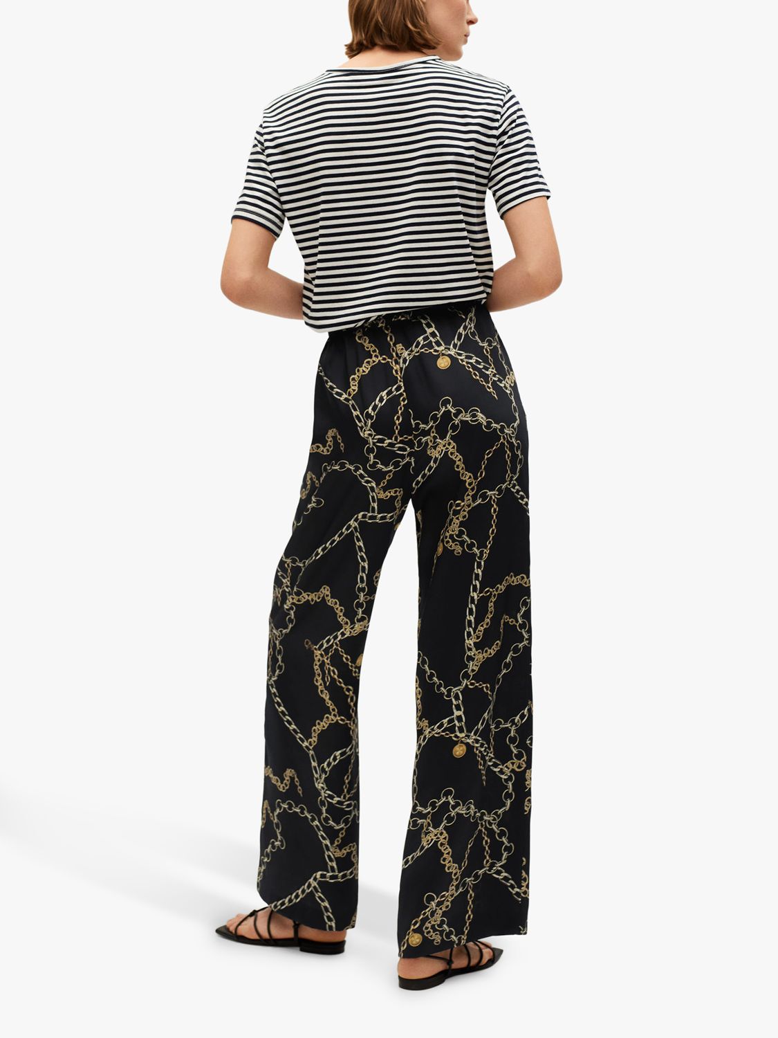 chain print pants for ladies