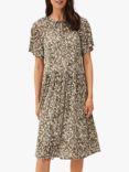 Phase Eight Jemmy Leaf Knee Length Dress, Khaki