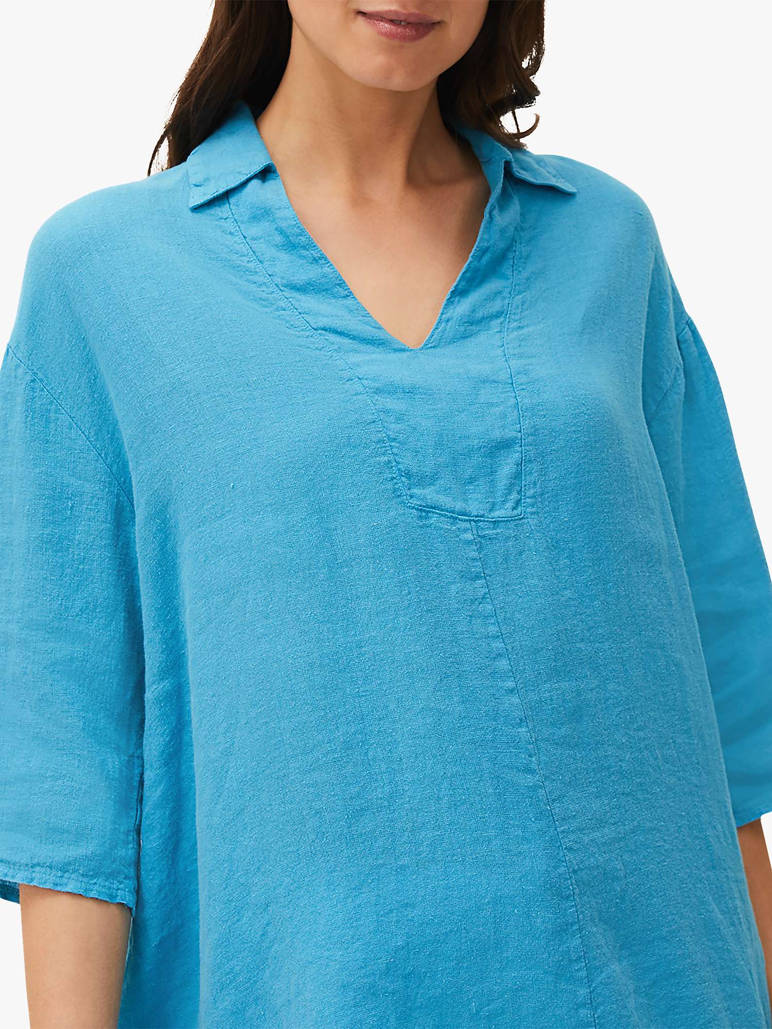 Buy Phase Eight Imie Linen Shirt, Kingfisher Online at johnlewis.com