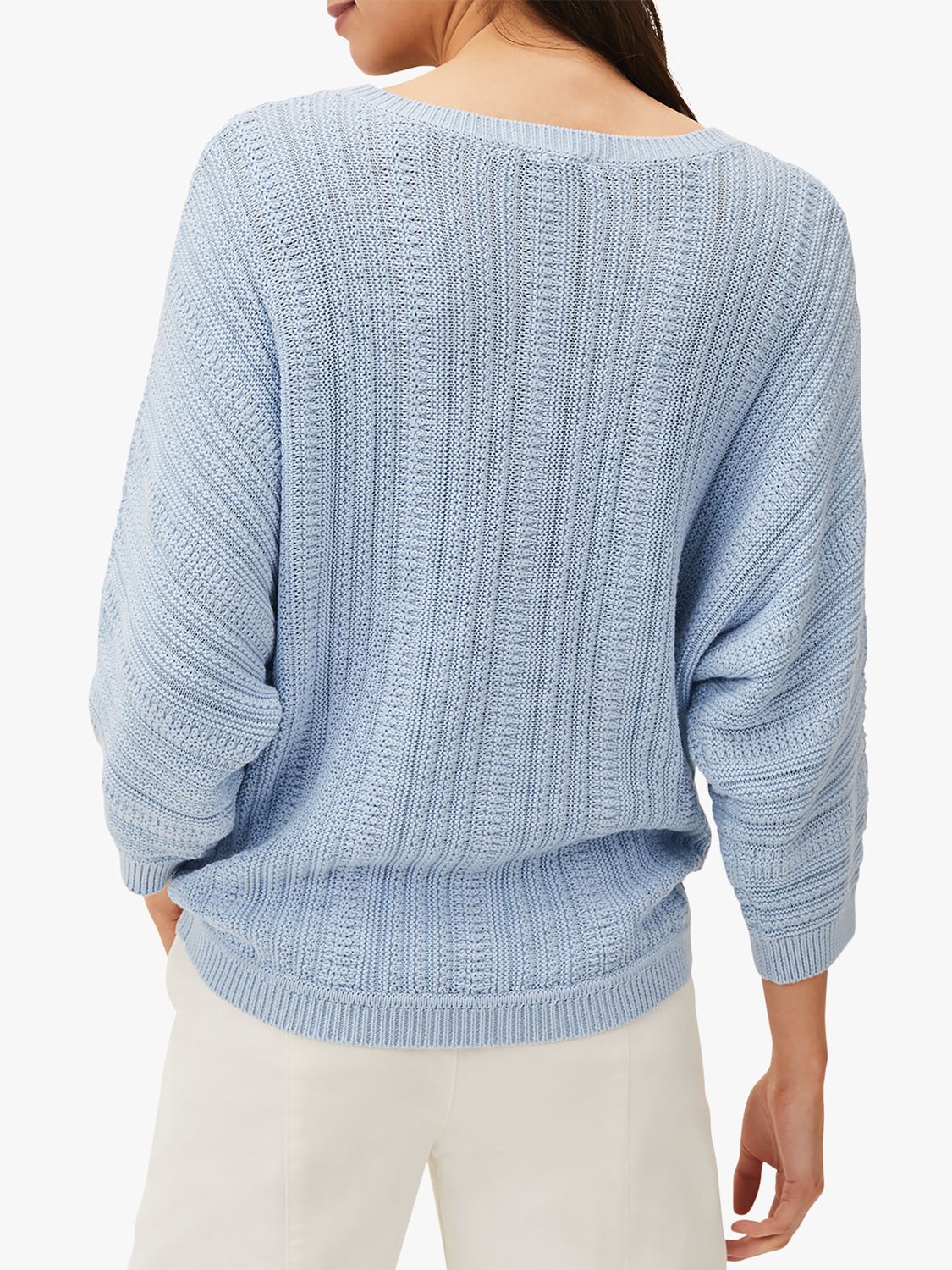 Phase Eight Marcella Cotton Knit Jumper, Pale Blue at John Lewis & Partners