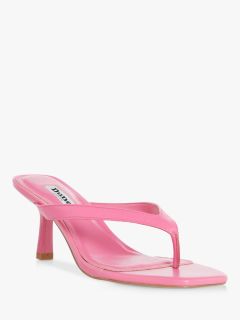 Dune Marsa Leather Toe Post Heeled Sandals, Pink, 8