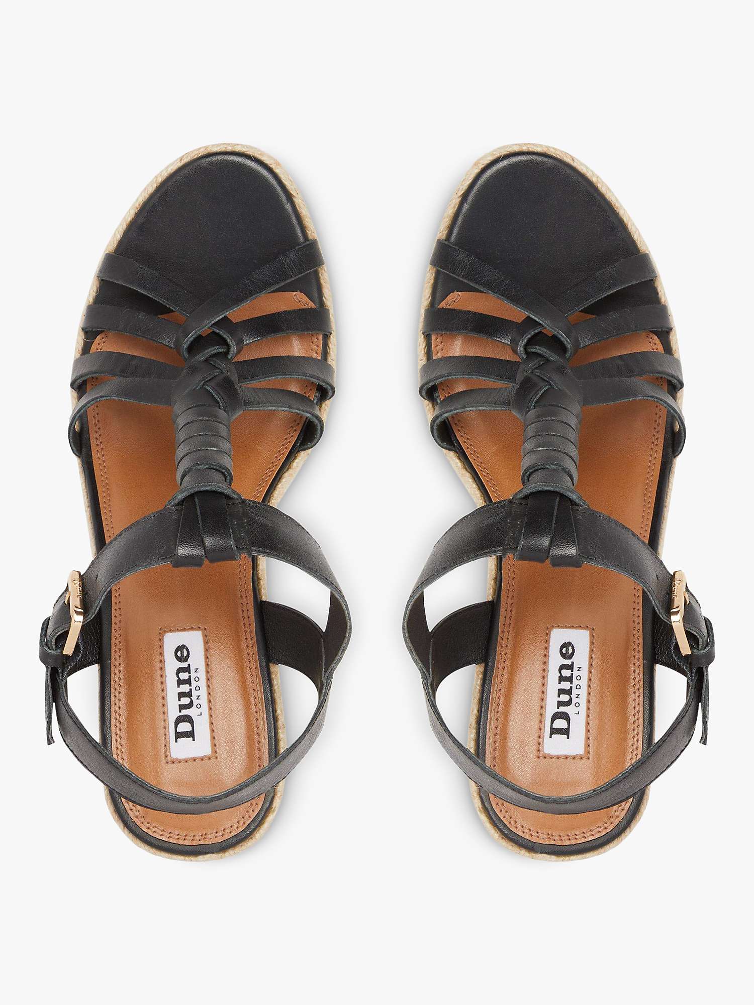 Buy Dune Kofu Plaited Leather Espadrille Wedge Sandals Online at johnlewis.com