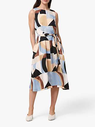 Helen McAlinden Kat Modern Geometric Print Dress, Multi