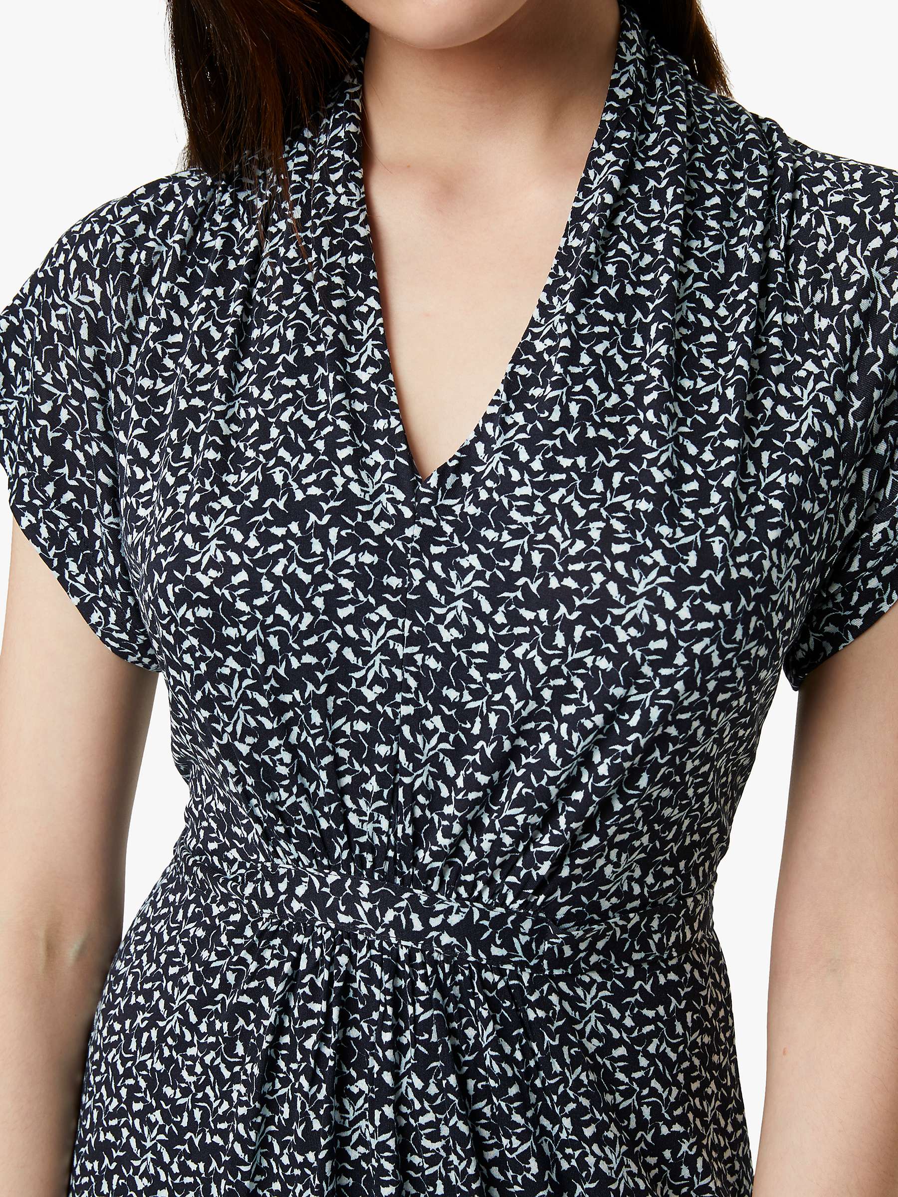 Buy French Connection Bluebell V-Neck Dress, Utility Blue/Multi Online at johnlewis.com