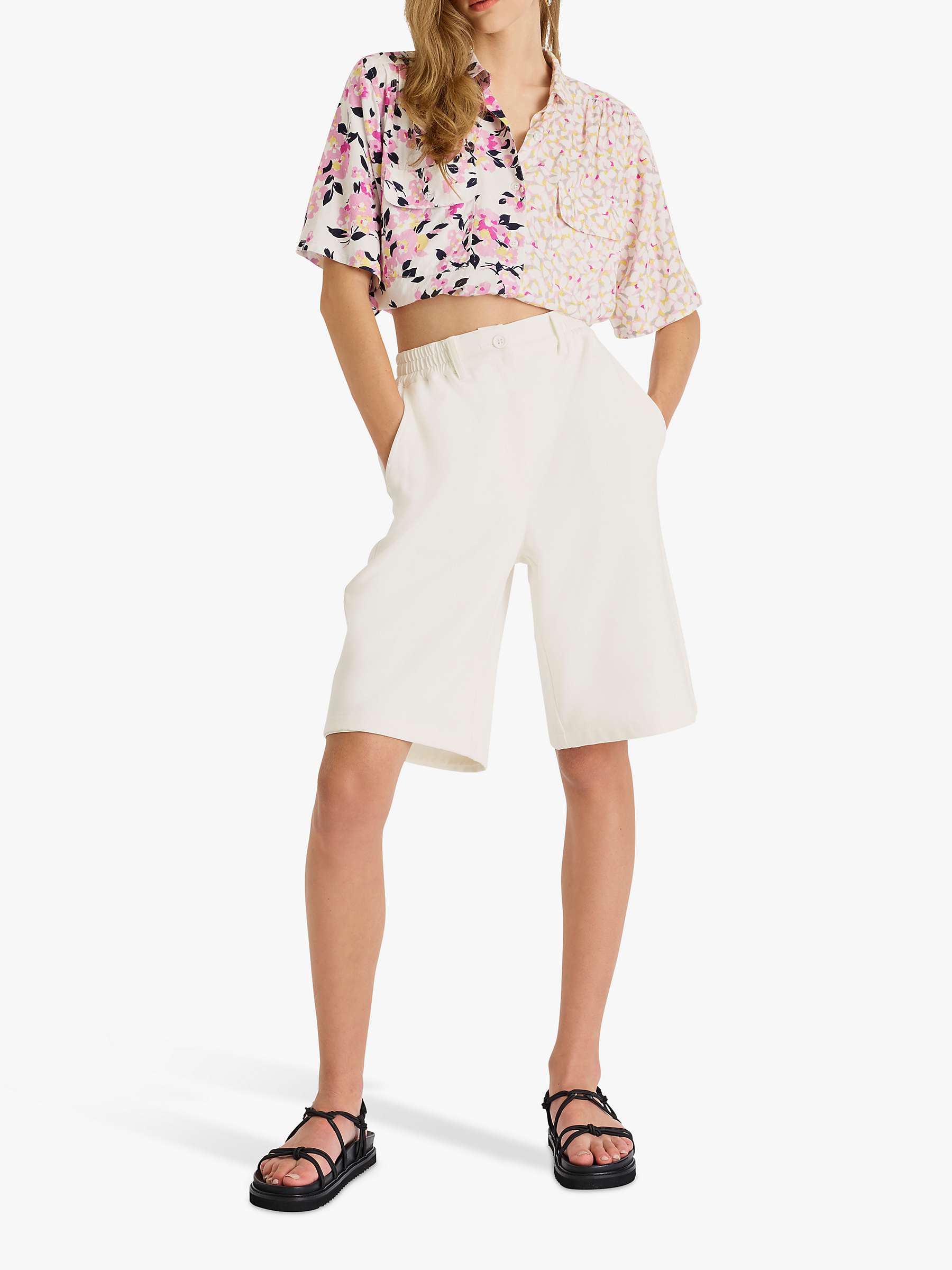 Buy French Connection Yula Cropped Blouse, Multi Online at johnlewis.com