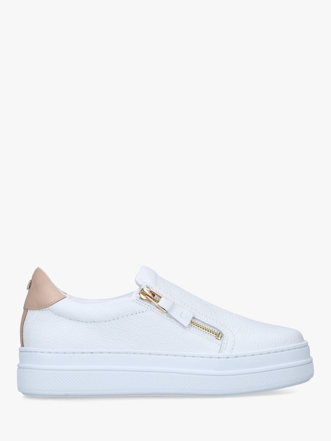 Carvela Comfort Cash Leather Slip On Trainers White 5 female Upper: leather, Sole: synthetic, Lining: textile
