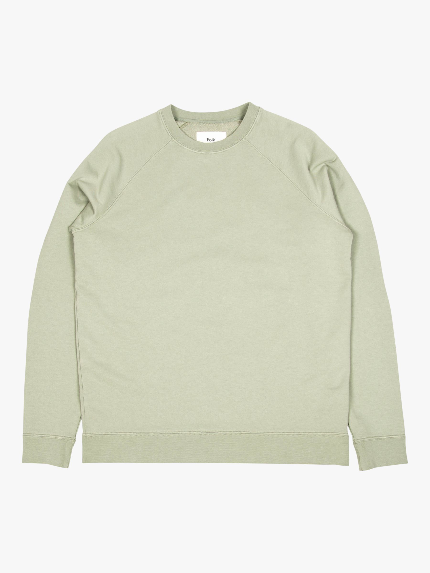 It's All Good Folk Organic Cotton Rivet Sweatshirt, Light Green