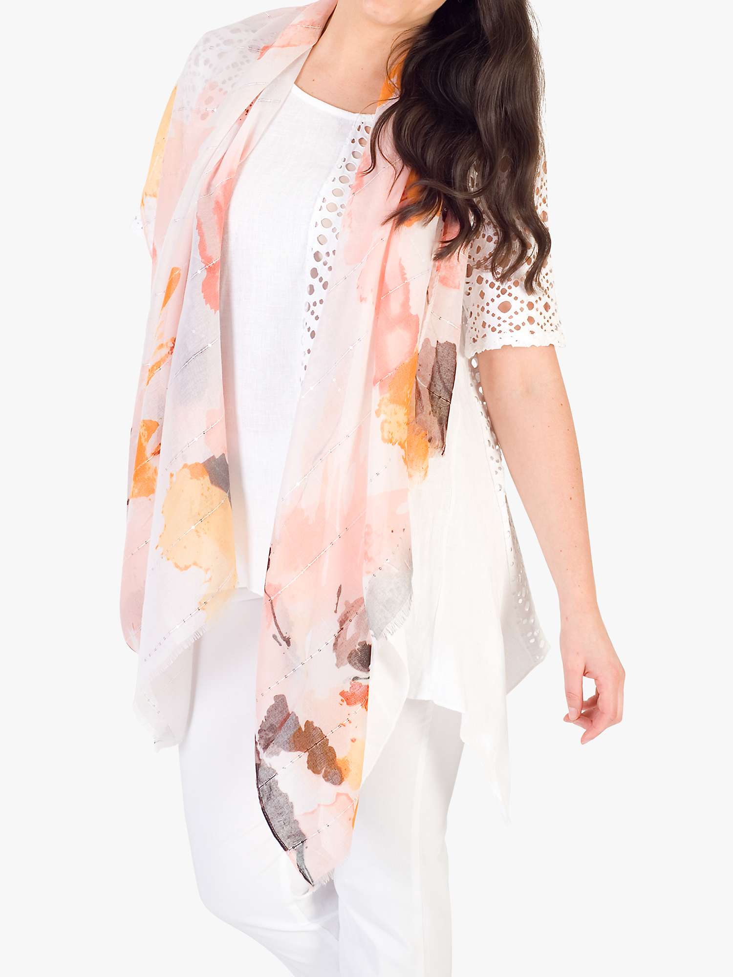 Buy chesca Abstract Print Scarf, Blush Online at johnlewis.com