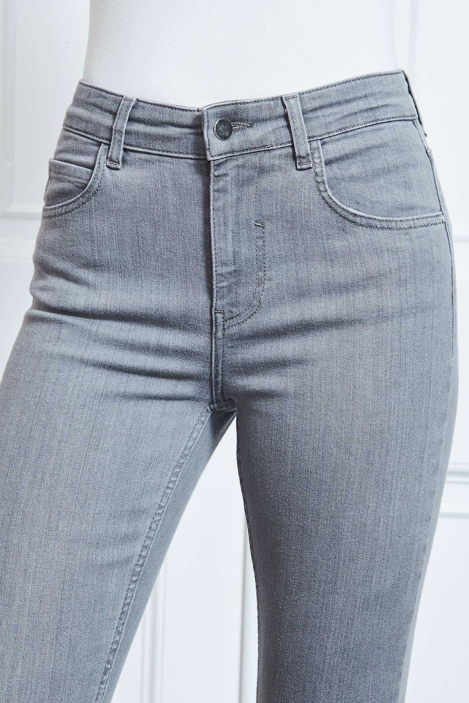 Buy Sosandar Perfect Skinny Jeans, Light Grey Online at johnlewis.com