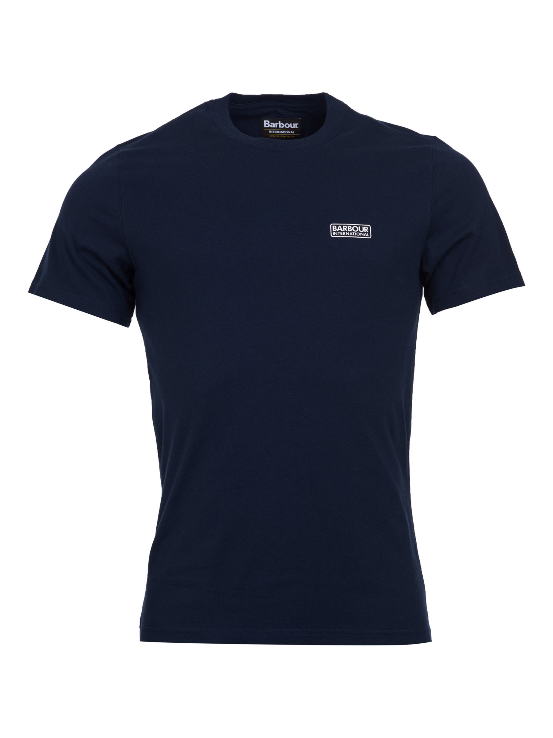 Barbour International Slim Fit Crew T-Shirt, Navy at John Lewis & Partners