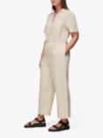 Whistles Amee Cotton Jumpsuit, Stone