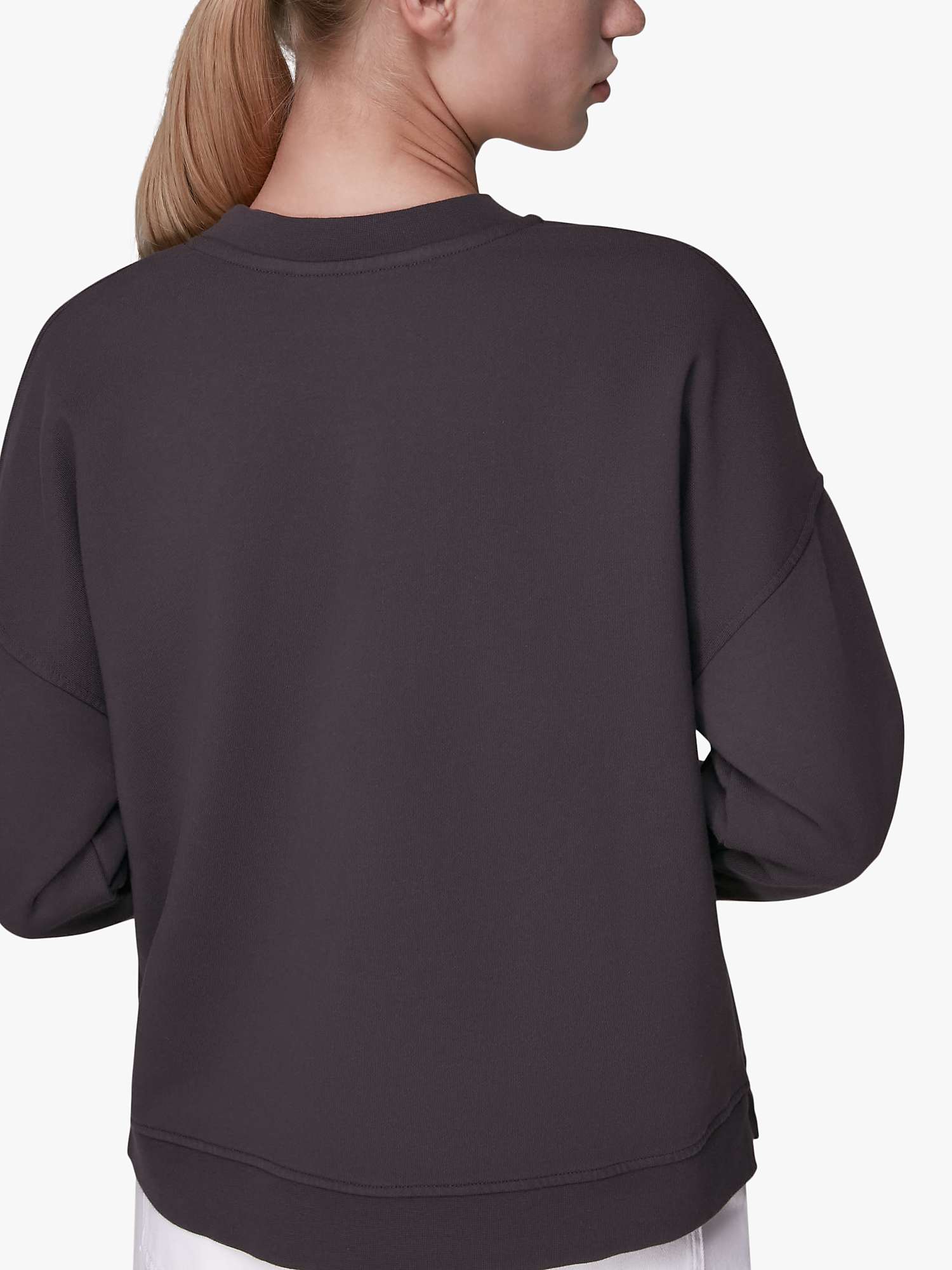 Buy Whistles Boyfriend Fit Patch Pocket Sweatshirt, Grey Online at johnlewis.com
