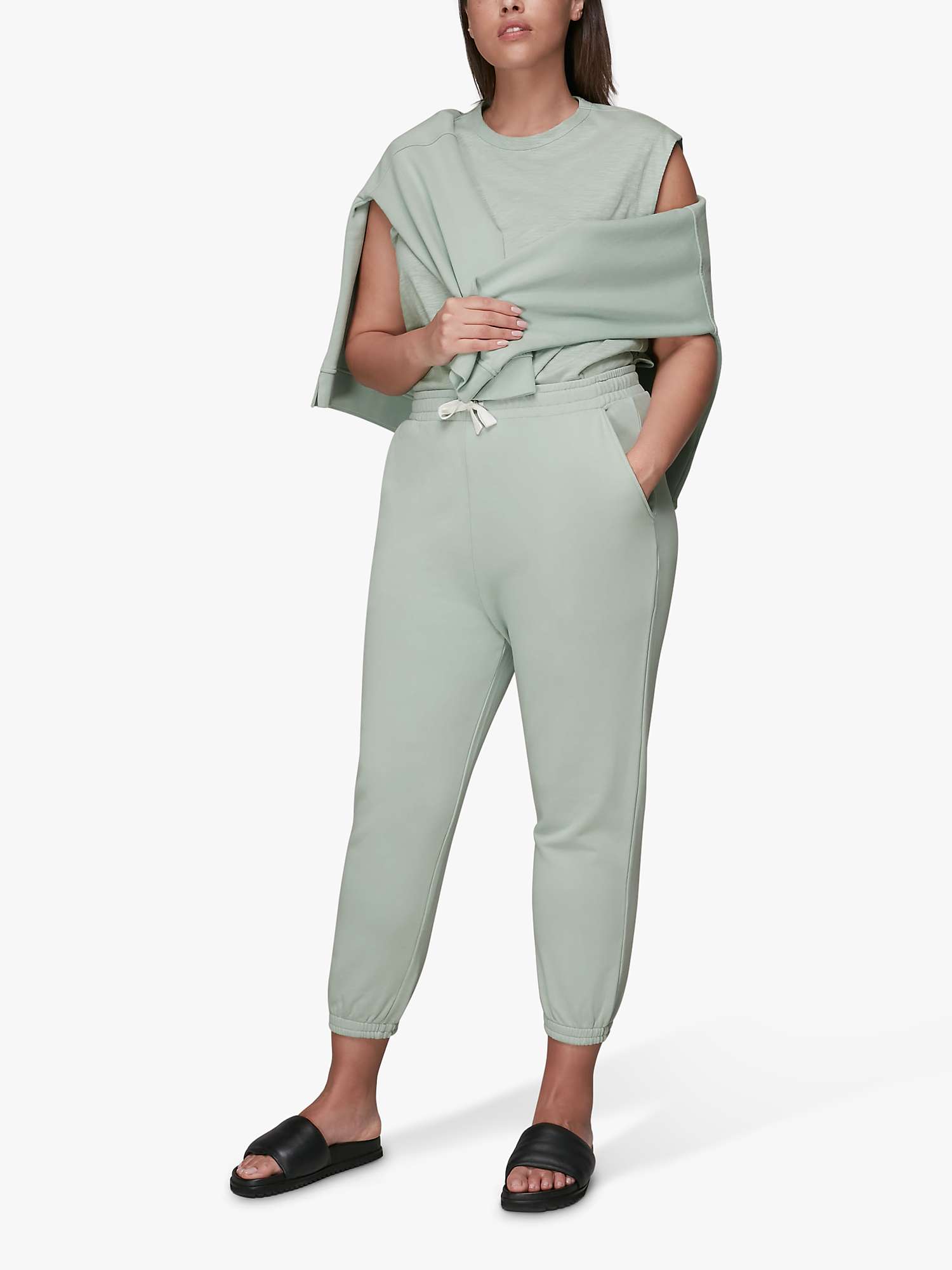 Buy Whistles Organic Cotton Cropped Joggers Online at johnlewis.com