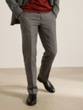 John Lewis & Partners Flannel Wool Tailored Fit Suit Trousers, Grey