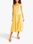 Albaray Linen Blend Tiered Dress, Yellow