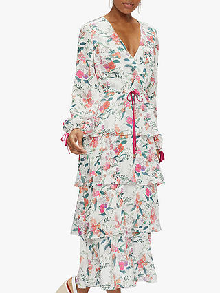 Ted Baker Millii Floral Tiered Maxi Dress, White
