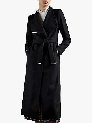 Ted Baker Rosell Belted Wool and Cashmere Blend Coat, Camel