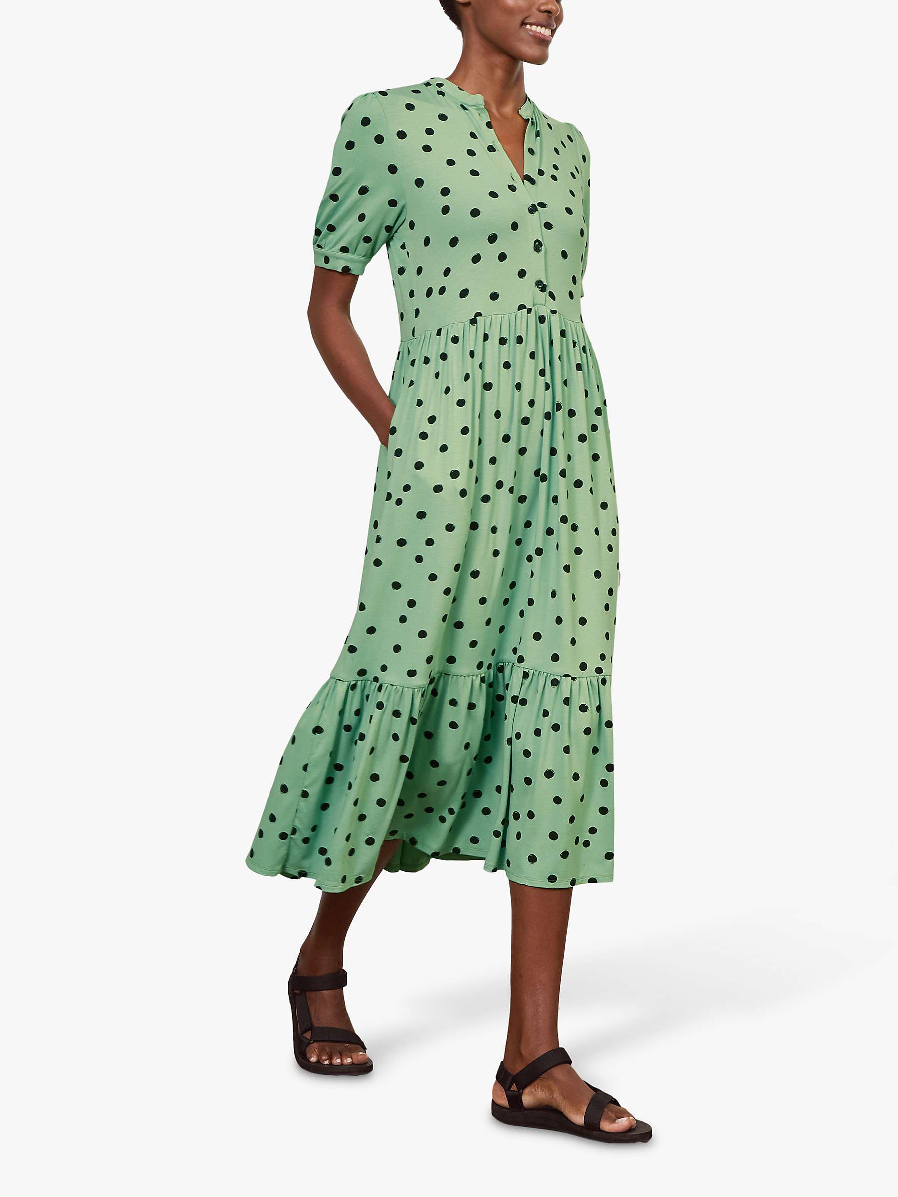 Buy Baukjen Linde Polka Print Dress, Jade Online at johnlewis.com