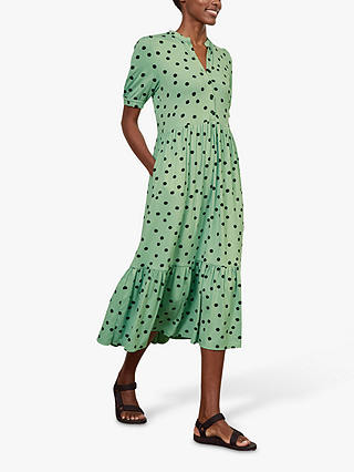 Baukjen Linde Polka Print Dress, Jade