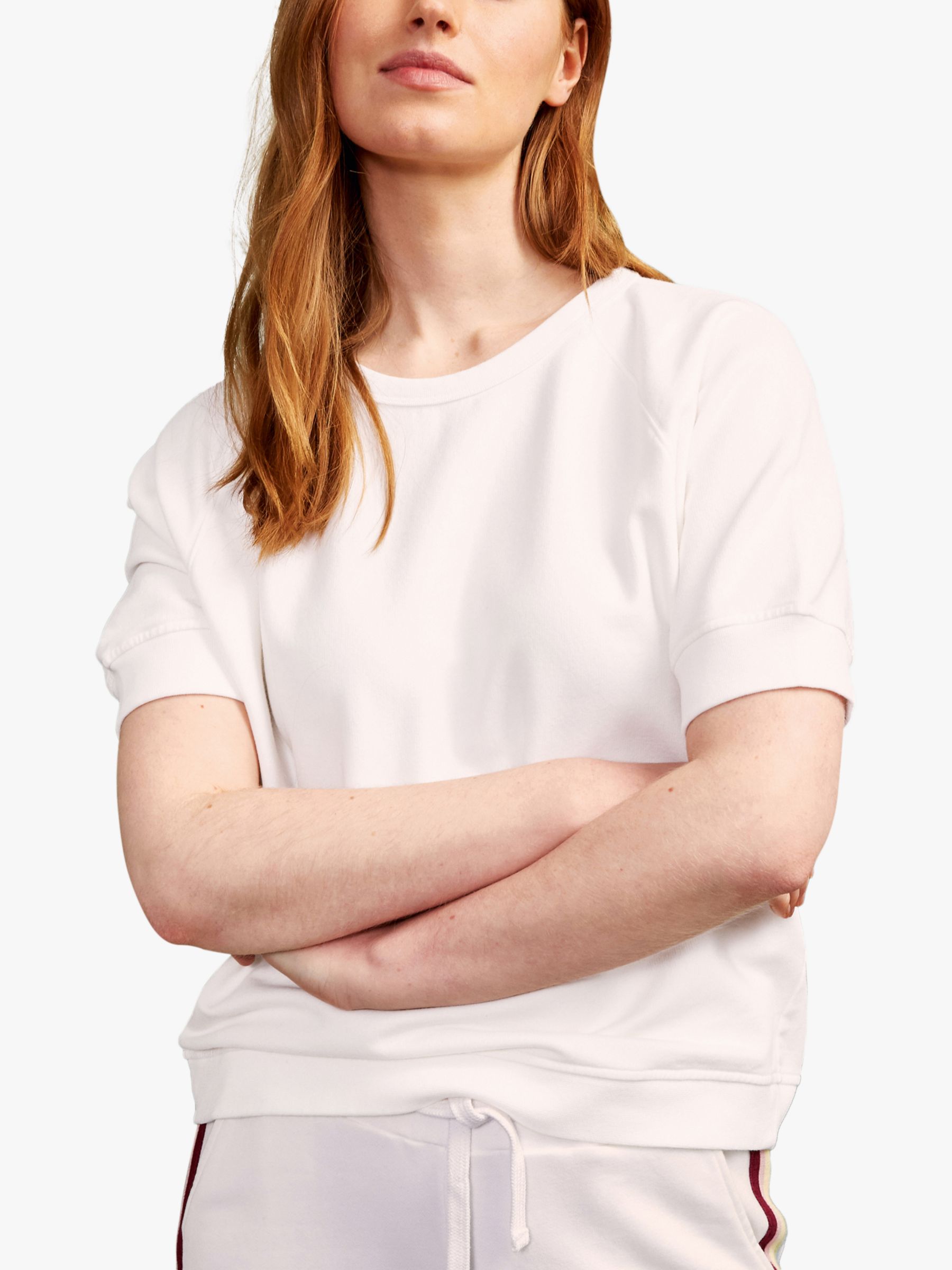 Baukjen Lara Short Sleeve Organic Cotton Sweatshirt, Pure White