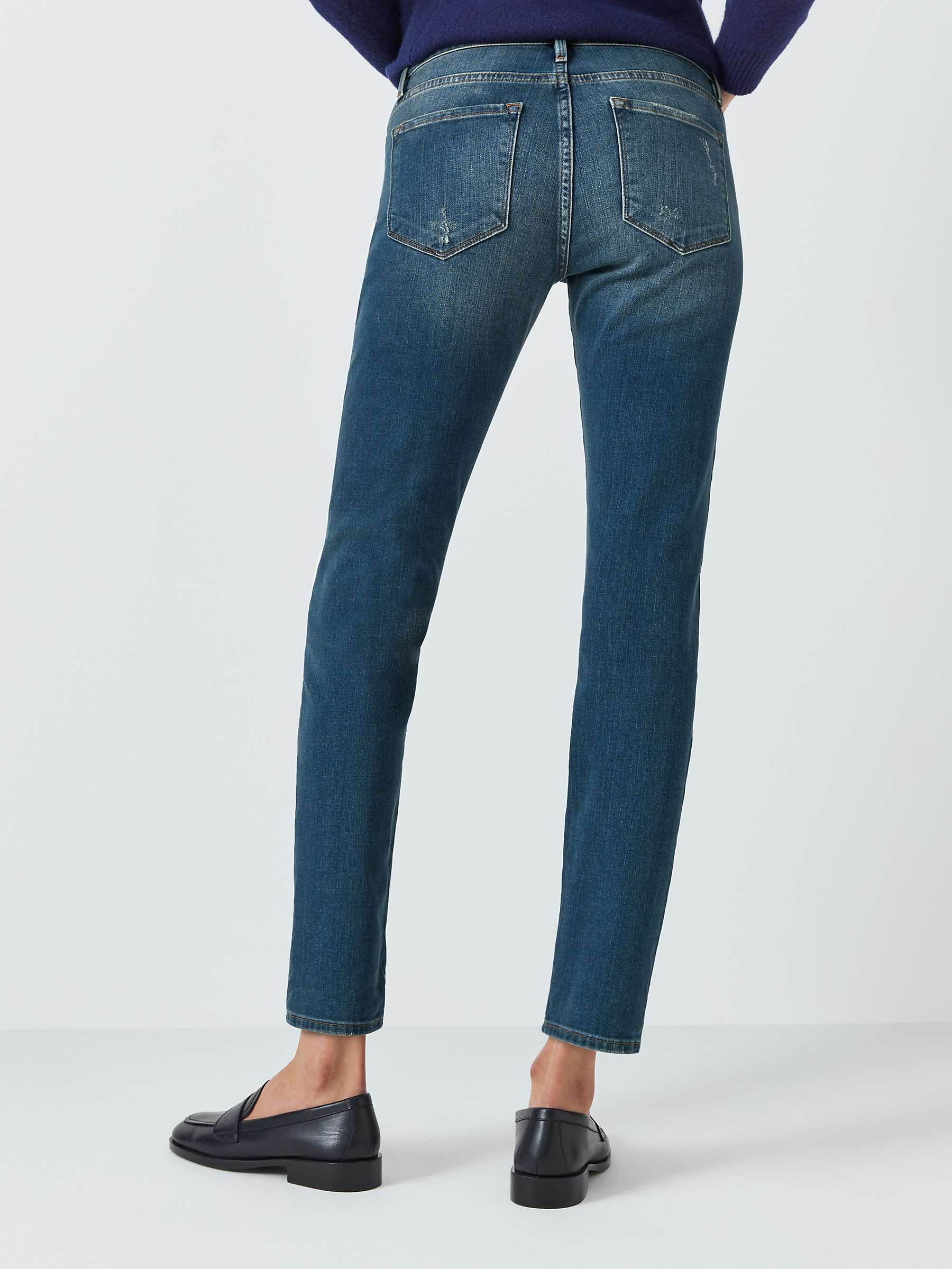 Buy FRAME Le Garcon Mid Rise Slouchy Jeans, Azure Online at johnlewis.com