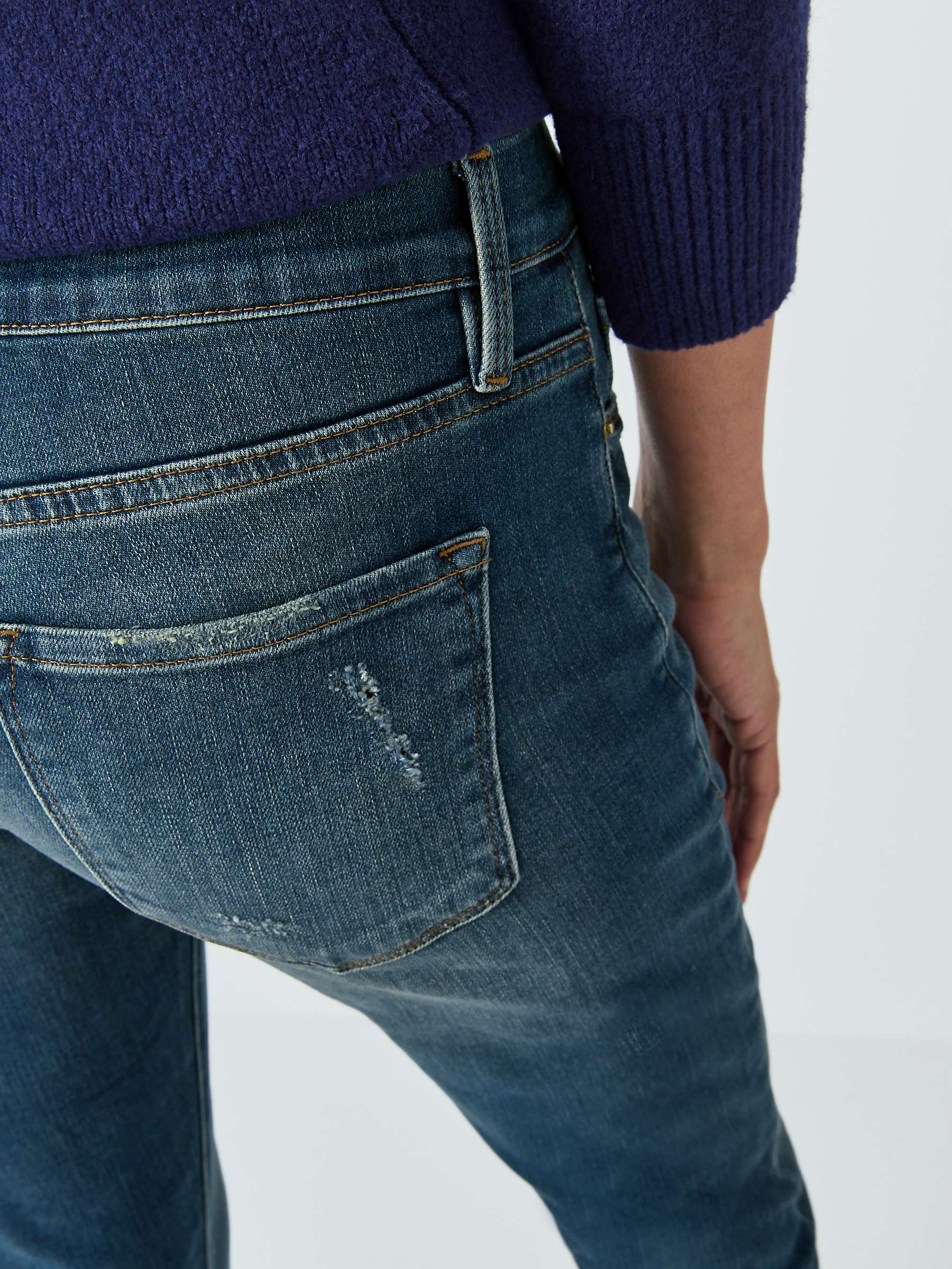 Buy FRAME Le Garcon Mid Rise Slouchy Jeans, Azure Online at johnlewis.com