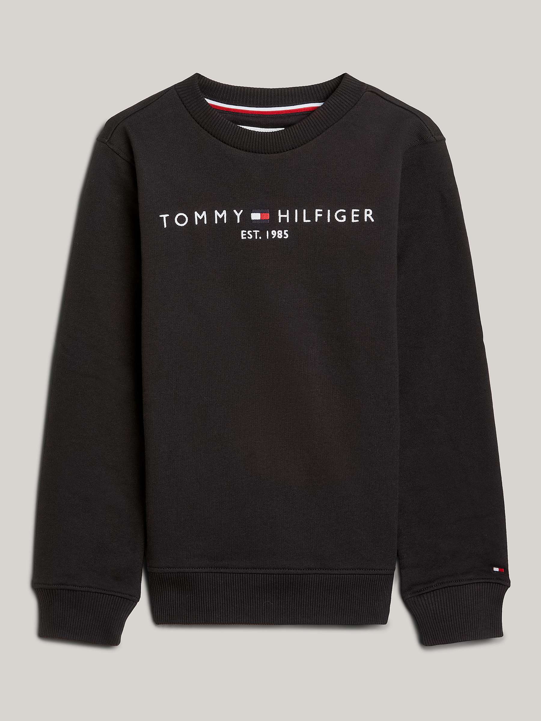 Buy Tommy Hilfiger Kids' Essential Organic Cotton Logo Sweatshirt Online at johnlewis.com