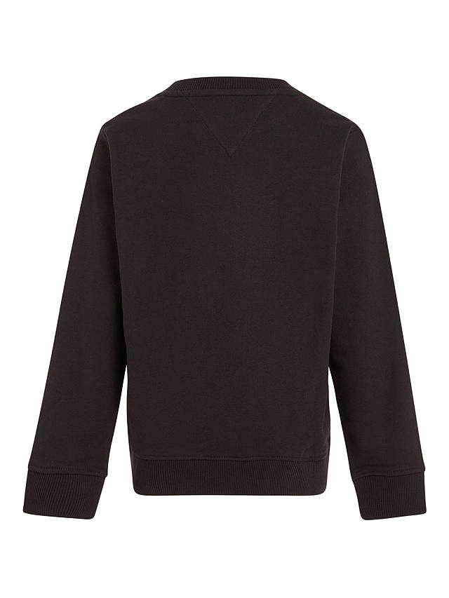 Tommy Hilfiger Kids' Essential Organic Cotton Logo Sweatshirt, Black