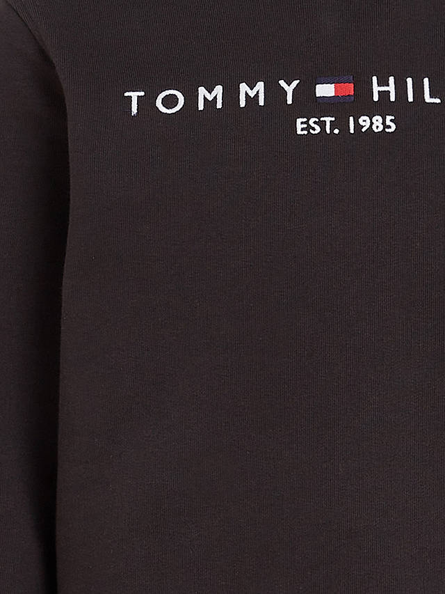 Tommy Hilfiger Kids' Essential Organic Cotton Logo Sweatshirt, Black
