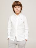 Tommy Hilfiger Kids' Organic Cotton Blend Stretch Oxford Shirt, White