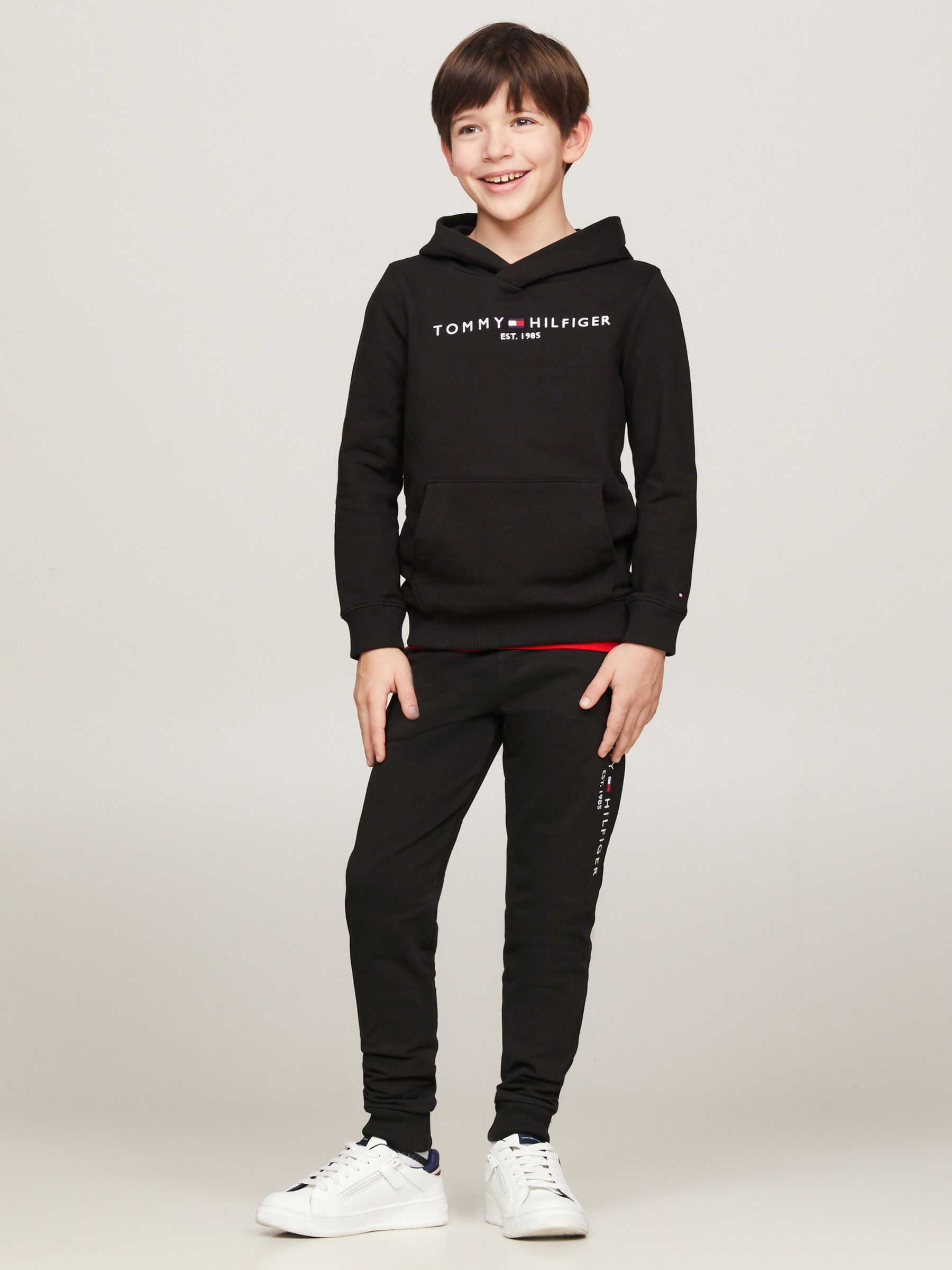 Tommy Hilfiger Kids' Essential Pullover Hoodie, Black, 3 years