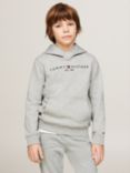 Tommy Hilfiger Kids' Essential Pullover Hoodie, Light Grey Heather