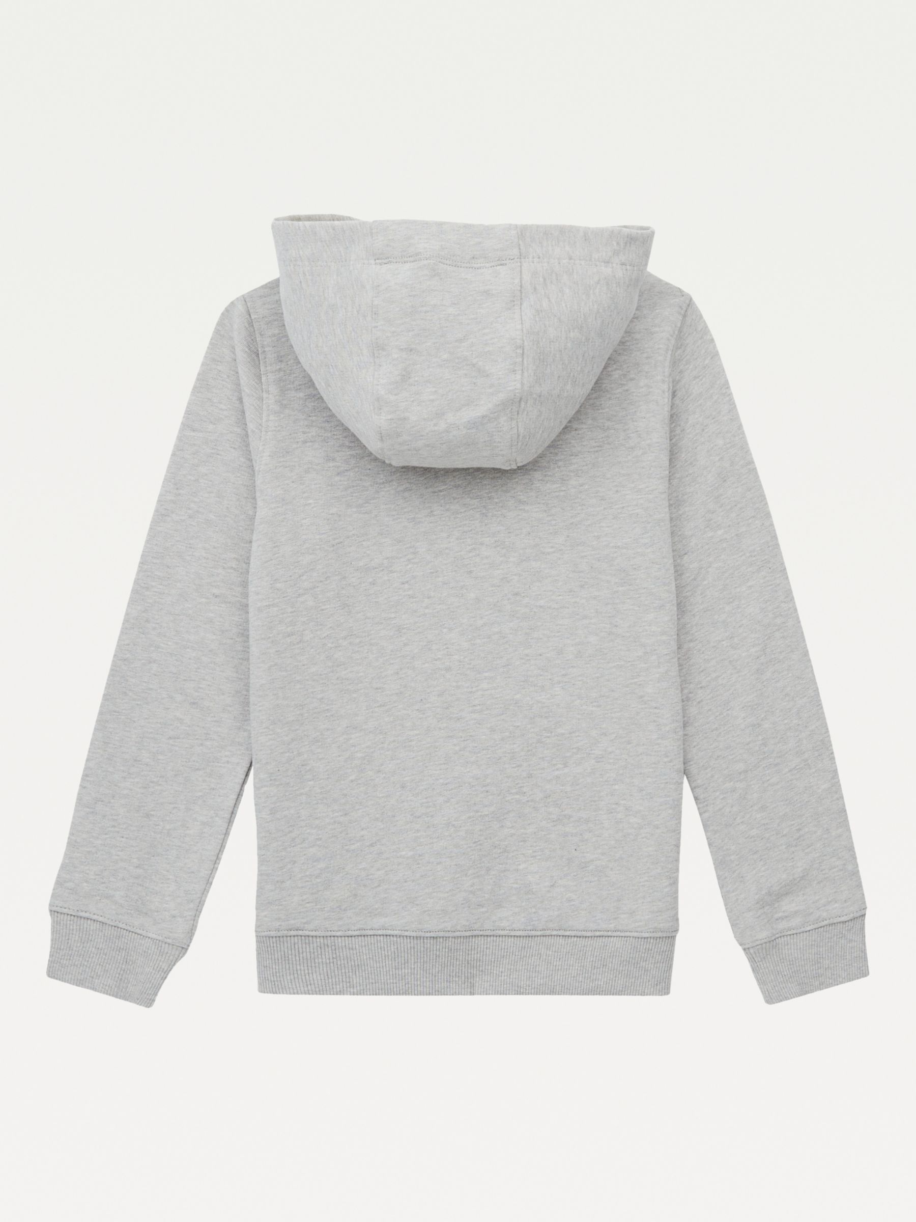 Tommy Hilfiger Kids' Essential Pullover Hoodie, Light Grey Heather at ...