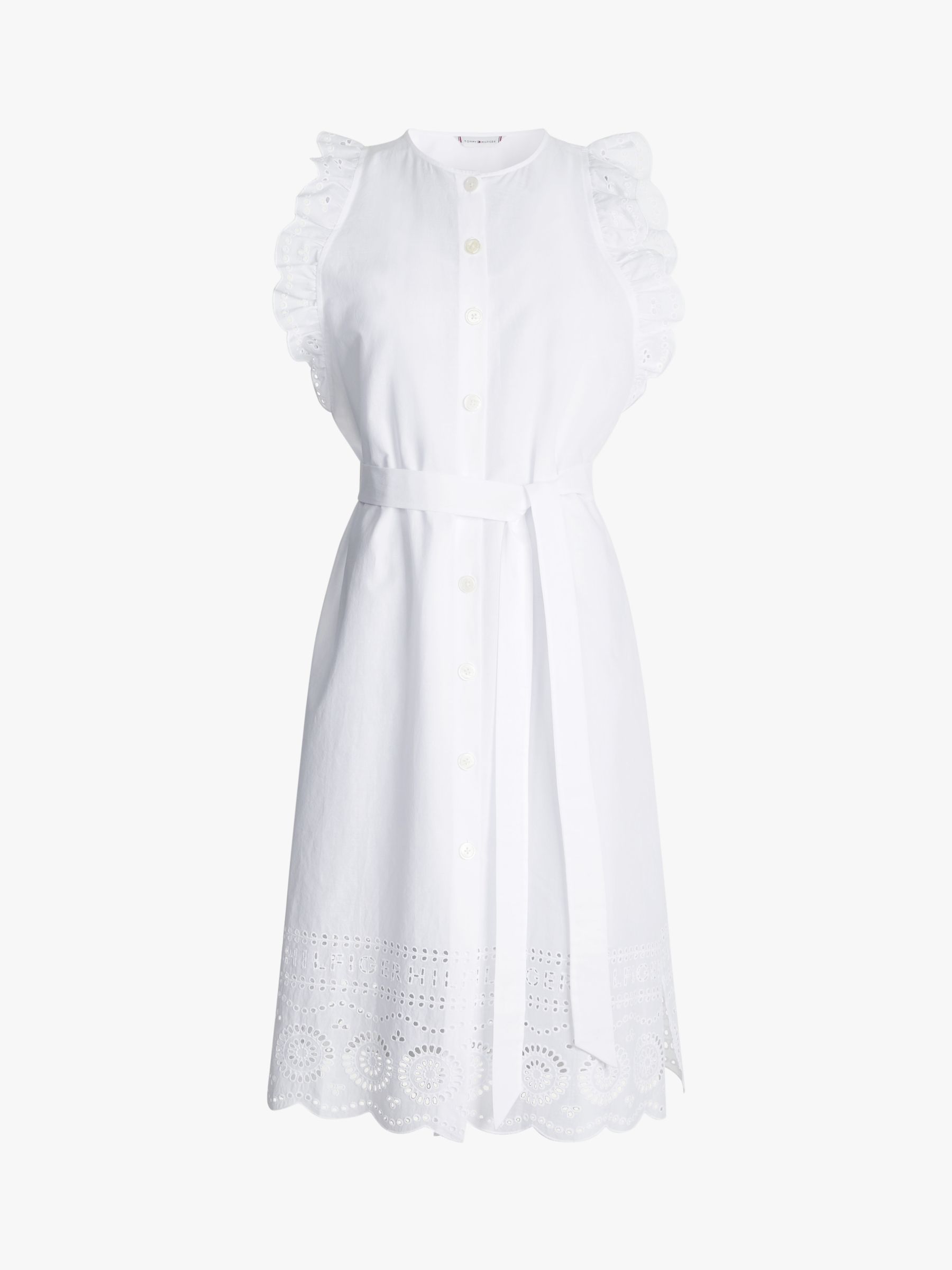 Tommy Hilfiger Rubi Broderie Anglaise Dress, Optic White