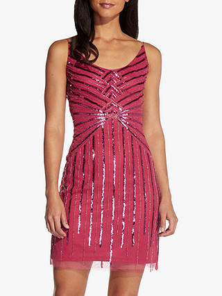 Hailey Logan by Adrianna Papell Sequin Mini Cocktail Dress, Dusty Rouge